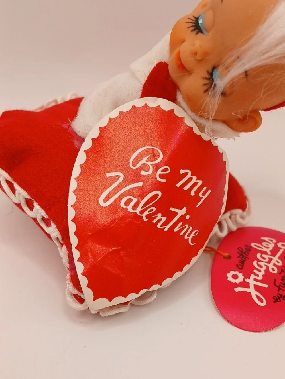 Vintage Valentine Pixie Elf Knee Hugger Huggles Ornament by Fun World Japan